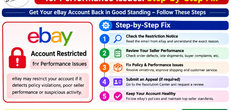 Ebay account restricted for performance issues fix
